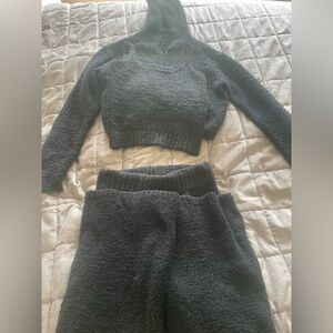 Skims Cozy Lounge straight leg pant set fuzzy